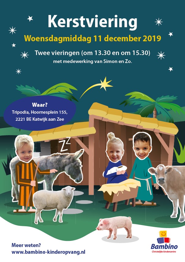 Poster kerstviering 11 december 2019 Katwijk